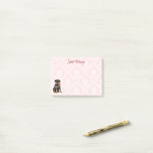Valentijn Roos Rotweiler Post-it® Notes (Op bureau)