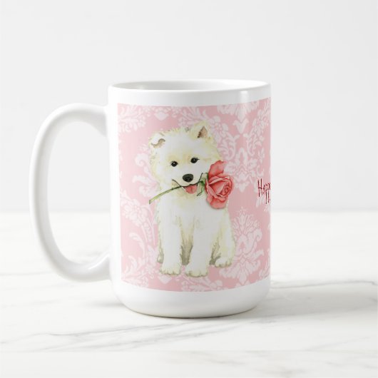 Valentijn Roos Samoyed Koffiemok (Links)