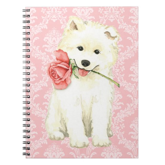 Valentijn Roos Samoyed Notitieboek (Voorkant)
