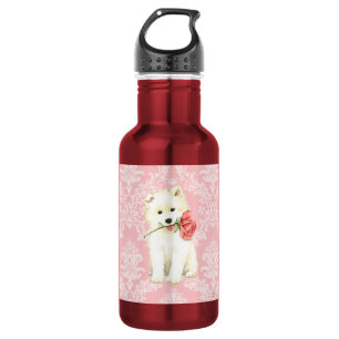 Valentijn Roos Samoyed Waterfles