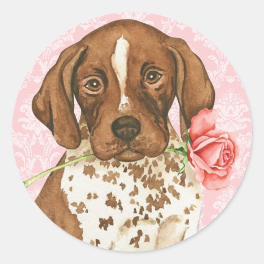 VALENTIJN ROOS SAP RONDE STICKER (Voorkant)