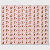 Valentijn Roos Shar-Pei Cadeaupapier (Vlak)