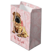 Valentijn Roos Shar-Pei Medium Cadeauzakje (Achterkant Gekanteld)