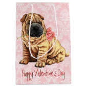 Valentijn Roos Shar-Pei Medium Cadeauzakje (Voorkant)