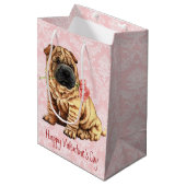 Valentijn Roos Shar-Pei Medium Cadeauzakje (Voorkant Gekanteld)