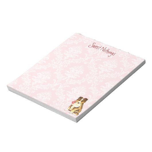 Valentijn Roos Sheltie Notitieblok (Linkerzijde)