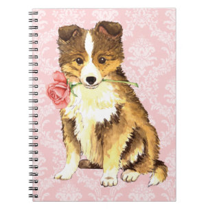 Valentijn Roos Sheltie Notitieboek