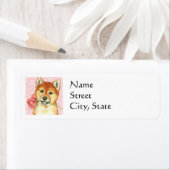 Valentijn Roos Shiba Inu Etiket (Insitu)