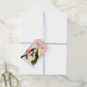 Valentijn Roos Shih Tzu Cadeaulabel (Met Touw)