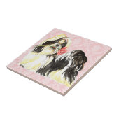 Valentijn Roos Shih Tzu Tegeltje (Zijkant)