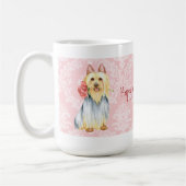 Valentijn Roos Silky Terrier Coffee Mok (Links)