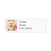 Valentijn Roos Silky Terrier Label (Voorkant)