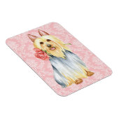 Valentijn Roos Silky Terrier Magnet Magneet (Rechterzijde)