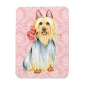 Valentijn Roos Silky Terrier Magnet Magneet (Verticaal)