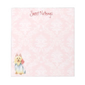 Valentijn Roos Silky Terrier Notitieblok (Voorkant)