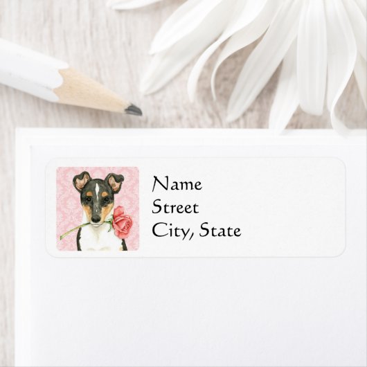 Valentijn Roos Smooth Collie Etiket (Insitu)