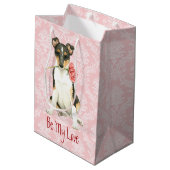 Valentijn Roos Smooth Collie Medium Cadeauzakje (Achterkant Gekanteld)