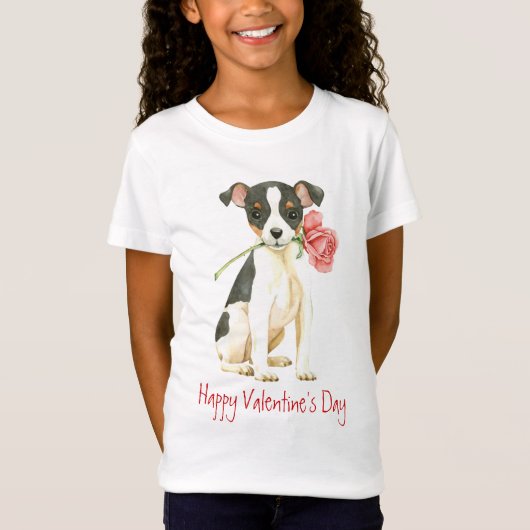 Valentijn Roos Speelgoed Fox Terrier T-shirt (Voorkant)