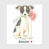 Valentijn Roos Speelgoed Fox Terrier Vinyl Sticker (Vel)