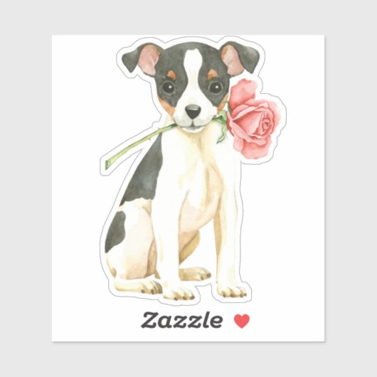 Valentijn Roos Speelgoed Fox Terrier Vinyl Sticker (Vel)