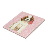 Valentijn Roos St. Bernard Tegeltje (Zijkant)