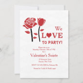 Valentijn Roos Uitnodiging (Voorkant)