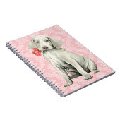 Valentijn Roos Weimaraner Notitieboek (Rechterzijde)