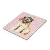 Valentijn Roos Wheaten Tegeltje (Zijkant)