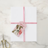 Valentijn Roos Whippet Cadeaulabel (Met Touw)