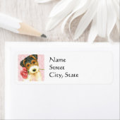 Valentijn Roos Wire Fox Terrier Etiket (Insitu)