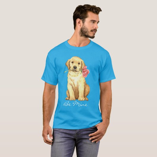 Valentijn Roos Yellow Lab T-shirt (Voorkant volledig)