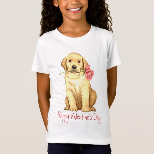Valentijn Roos Yellow Lab T-shirt (Voorkant)