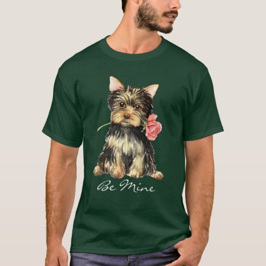 Valentijn Roos Yorkie T-shirt (Voorkant)