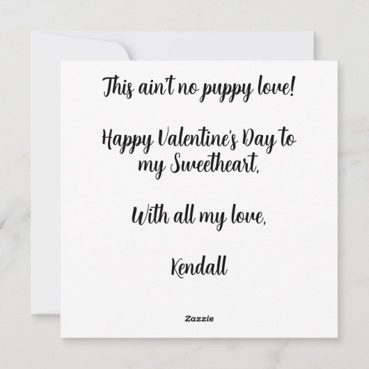 Valentijn Rottweilers Liefdeslief Feestdagenkaart (Achterkant)