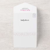 Valentijn Roze Auto Sweetheart Baby All In One Uitnodiging (Buitenkant)