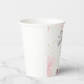 Valentijn roze baby meisje douche papieren bekers (Rechts)