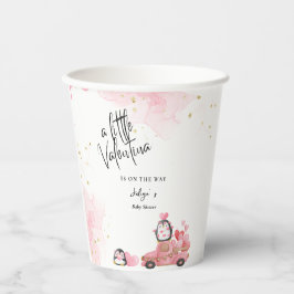 Valentijn roze baby meisje douche papieren bekers