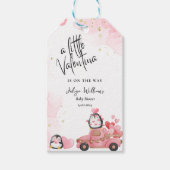 Valentijn roze baby meisje douche uitnodiging cadeaulabel (Voorkant)