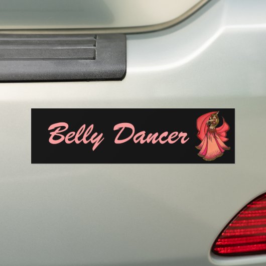Valentijn Roze Belly Dancer Bumpersticker (Op auto)