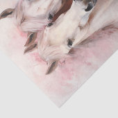 Valentijn Roze Bloemen Twee witte paarden Tissuepapier (Detail)