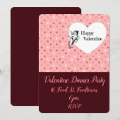 Valentijn roze cupid whimsical kaart (Voorkant / Achterkant)