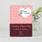 Valentijn roze cupid whimsical kaart (Staand voorkant)