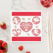 Valentijn roze Cupids Servet (Insitu)
