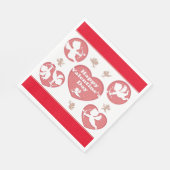 Valentijn roze Cupids Servet (Hoek)