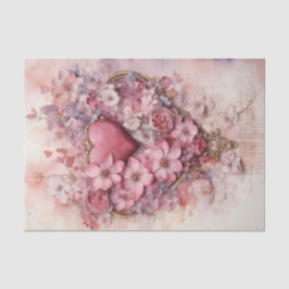 Valentijn Roze en Rode Harten Bloemen Boeket Tissuepapier