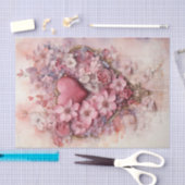 Valentijn Roze en Rode Harten Bloemen Boeket Tissuepapier (Craft)