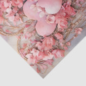 Valentijn roze en rode harten en Rozen Tissuepapier (Detail)