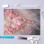 Valentijn roze en rode harten en Rozen Tissuepapier (Craft)