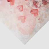 Valentijn roze en rode harten en Rozen Tissuepapier (Detail)