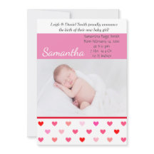 Valentijn roze en rode harten Fotogeboorte